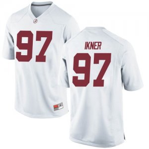 Youth Alabama Crimson Tide #97 LT Ikner White Replica NCAA College Football Jersey 2403WMMI7